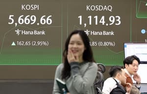 코스피 5600선 돌파, 반도체주가 견인