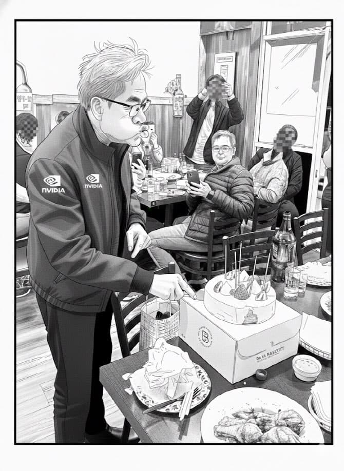 "젠슨 황도 파리바게뜨 케이크"…K베이커리, 글로벌 홍보 대박