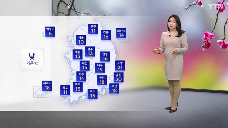 내일 전국 곳곳 비바람…오후부터 황사 영향