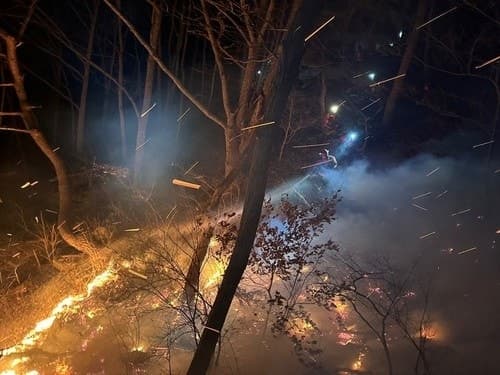 함양 산불 '대응 2단계' 발령…산불영향구역 100ha 넘어