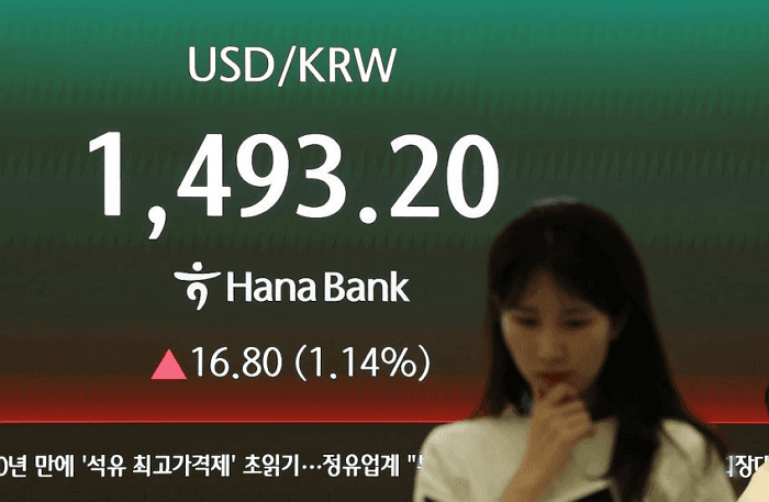 유가 급등에 환율 야간 거래 또 장중 1500원 넘어