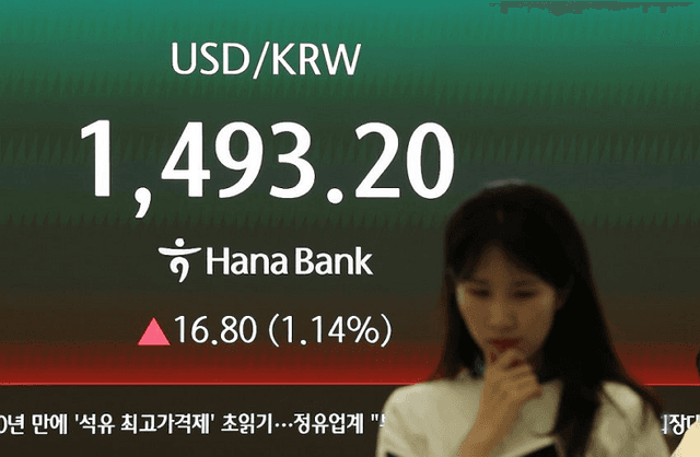 유가 급등에 환율 야간 거래 또 장중 1500원 넘어