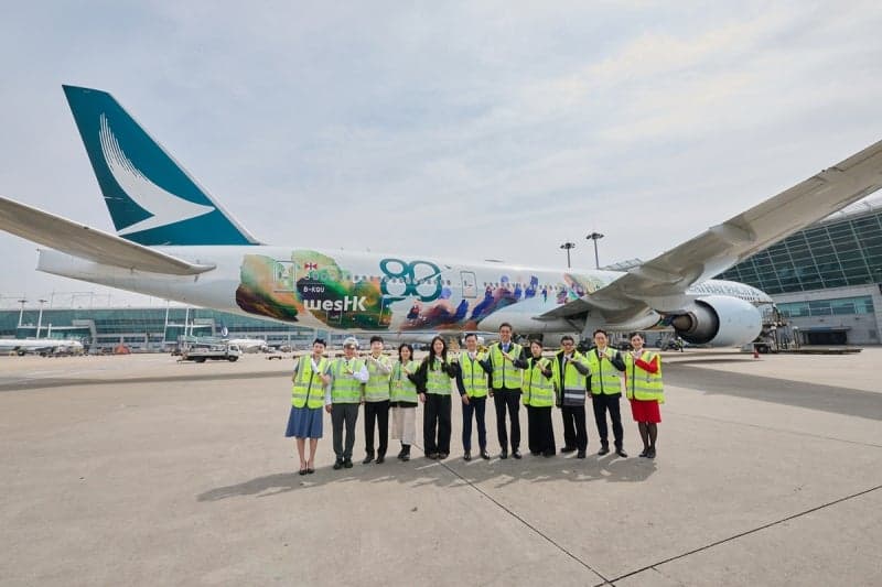 캐세이퍼시픽, 창립 80주년 특별 도장기 'Spirit of Hong Kong' 인천서 첫선