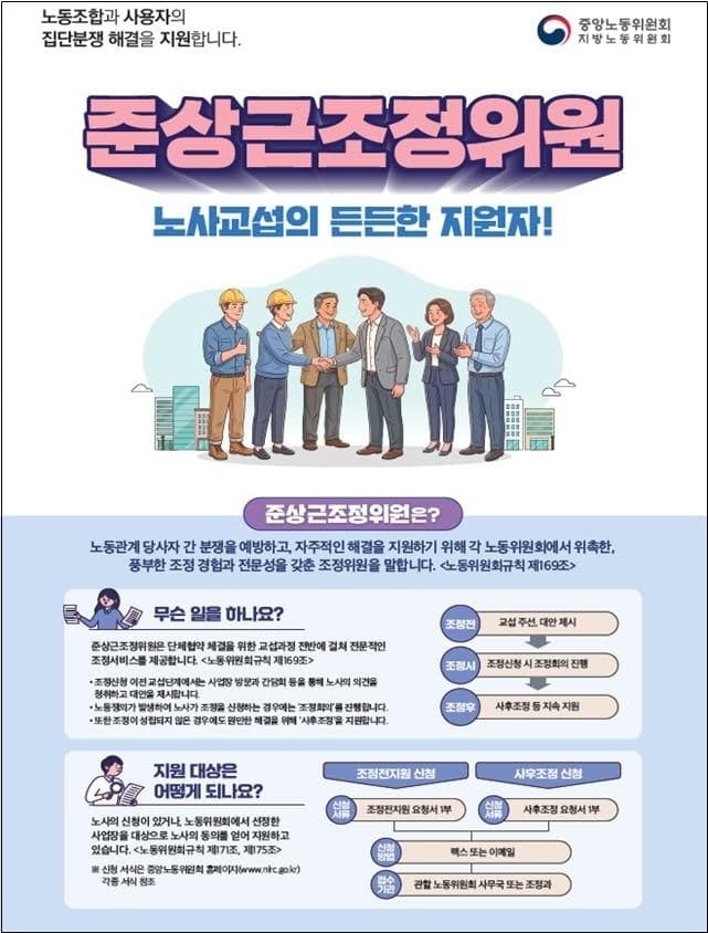 노동위, '노란봉투법' 대비 준상근 조정위원 104명 위촉…교섭 집중 조정 실시