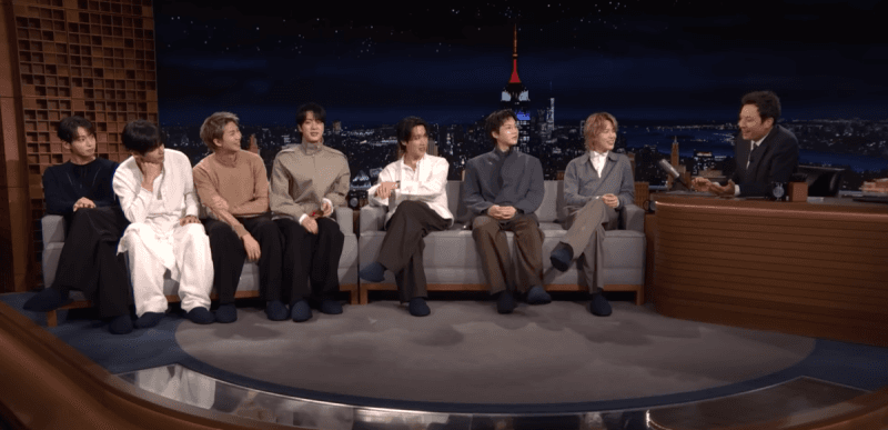 美 지미 팰런쇼 찾은 BTS, 구겐하임 미술관서 '스윔' 첫 무대…사전MC 인종차별 발언 논란