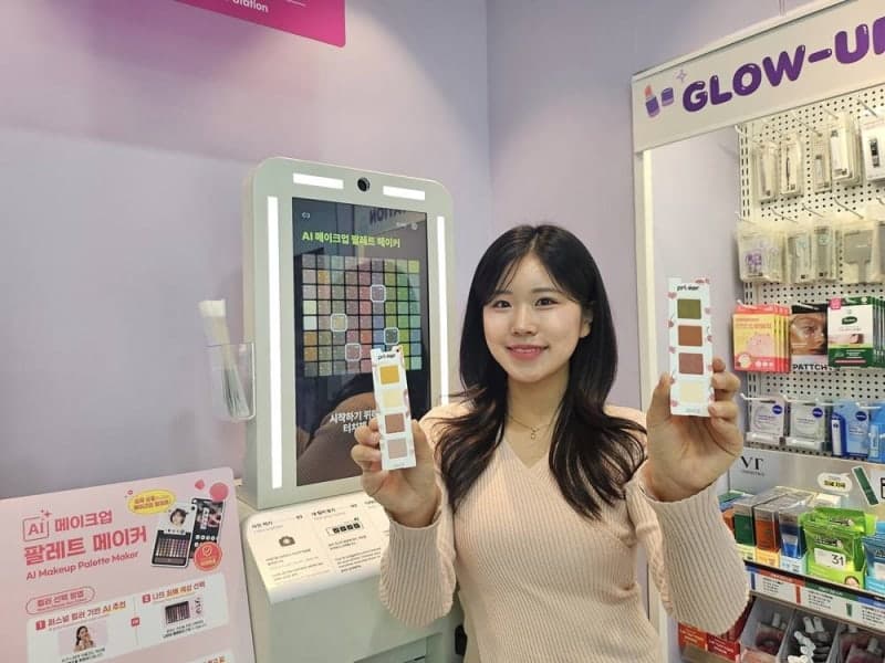 CU, 업계 첫 'AI 메이크업 팔레트' 도입…나만의 맞춤형 화장품 편의점에서 만든다