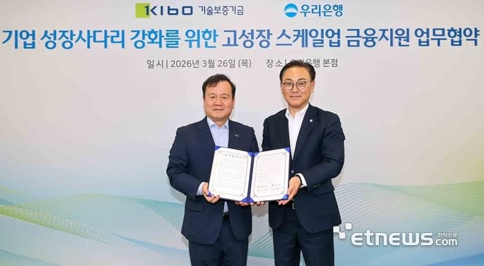 우리은행·기보, 유망 벤처기업 스케일업에 3100억 금융지원…'데스밸리' 해소 앞장