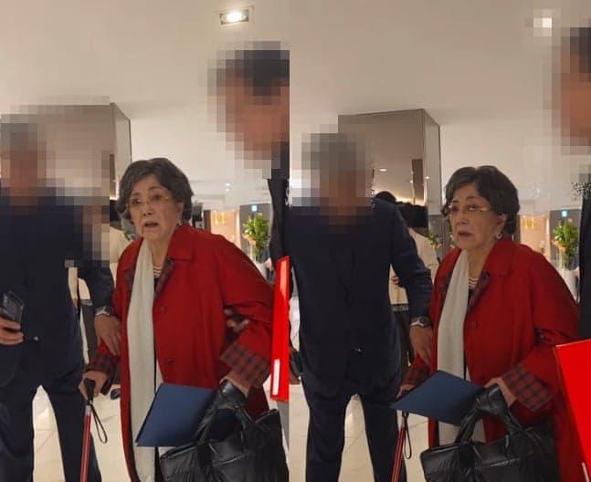 “낙상사고로 보행 어려워” 86세 사미자, 지팡이 의지한 안타까운 근황