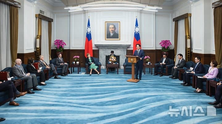 대만 라이칭더, 미 상원 대표단 접견…"양국 협력 강화" 강조