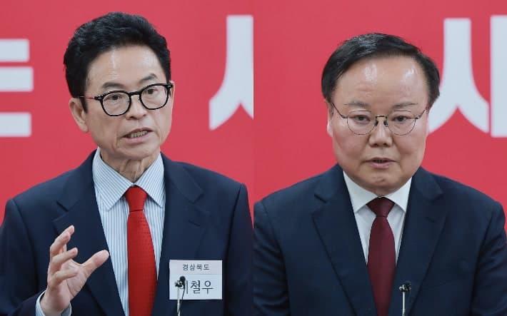 국민의힘 경북지사 경선 '진흙탕' 공방…이철우·김재원 '극한대립'