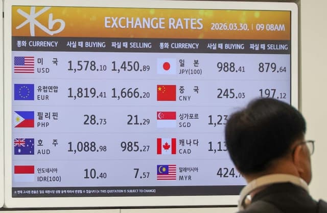 원·달러 환율 1520원 넘어 금융위기 이후 처음…중동 불안 지속에 고공행진
