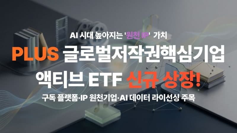 한화운용, "AI 시대 원천IP 가치" 재조명…'PLUS 글로벌저작권핵심기업액티브' 상장