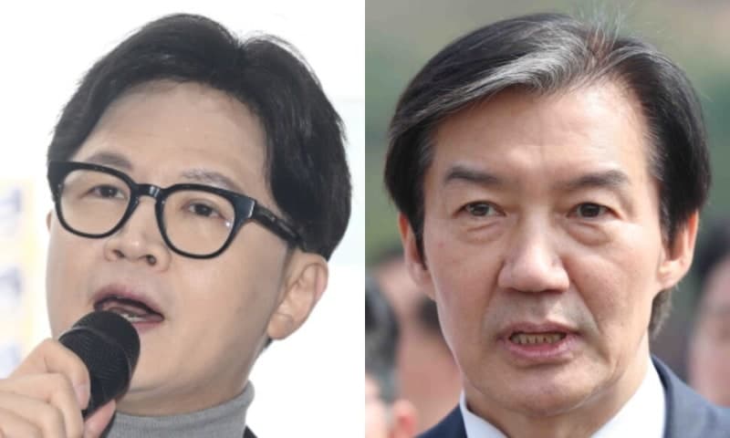 한동훈 "조국, 트럼프도 안하는 욕을" vs 조국 "강한 자기애, 우습다"