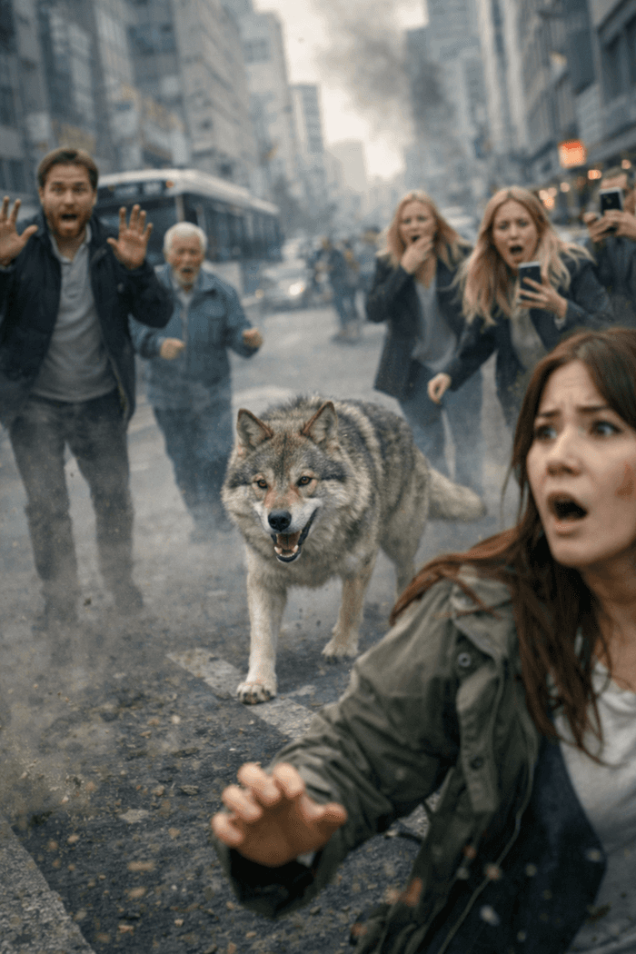 “은혜를 원수로 갚다니”…독일 시내 한복판서 늑대가 여성 덮쳐, 무슨 일