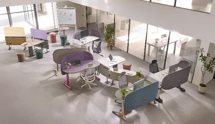 "사무실도 알록달록하게" 현대리바트, 디자인 특화 사무용 가구 '이모션' 시리즈 출시