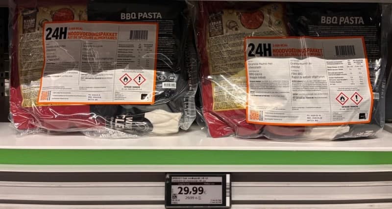 중동 사태에 벨기에 슈퍼마켓, 비상식량 키트 시범 판매 시작