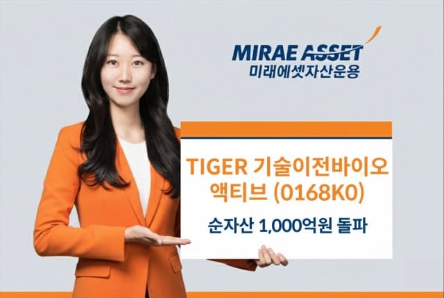 미래에셋 'TIGER 기술이전바이오액티브 ETF' 순자산 1000억 돌파