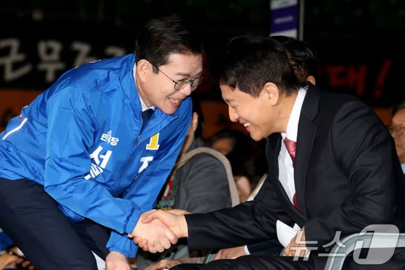 서울 정원오 42.6% vs 오세훈 28.0%, 부산 전재수 43.7% vs 박형준 27.1%