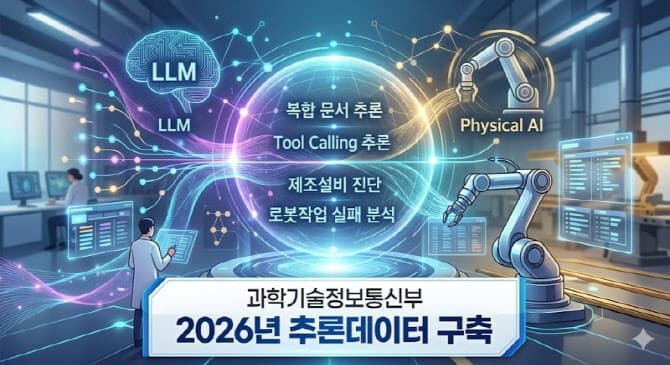 과기정통부, AI 모델 개발 지원 위한 '추론데이터 10종' 구축 사업 공모