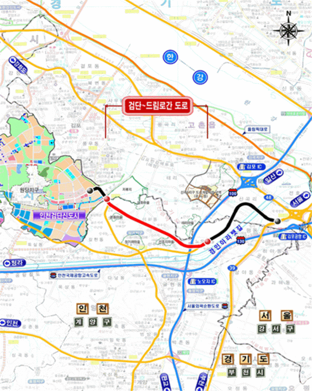 인천 검단~드림로 연결도로 8일 개통…서울 진입 '10분' 빨라진다