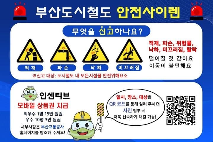 부산도시철도 '안전사이렌' 1년, 카톡으로 위험 잡았다…153건 처리