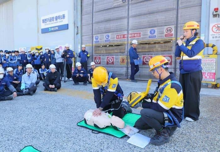 HD현대일렉트릭, 협력사와 안전보건 비상대응훈련 실시