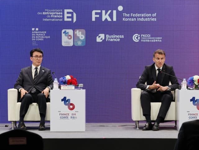 마크롱, 韓에 "佛 투자 확대" 요청…첨단기술 협력 강화