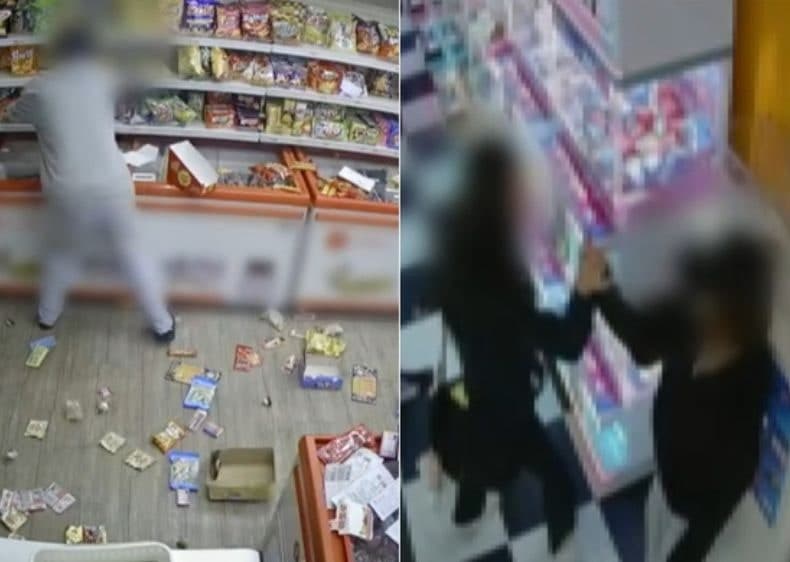 무인매장 빌런들, 진열대 '와르르' 난장판 만들고 돈 털며 '하이파이브'…점주 '분통'