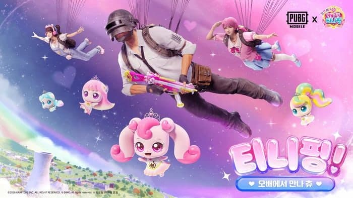 크래프톤 '배틀그라운드 모바일', 초통령 '캐치! 티니핑'과 협업…인게임 콘텐츠 제공