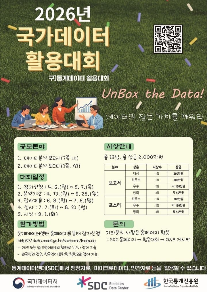 데이터처, "데이터의 잠든 가치를 깨워라" 국가데이터 활용대회 개최…5월 7일까지 신청