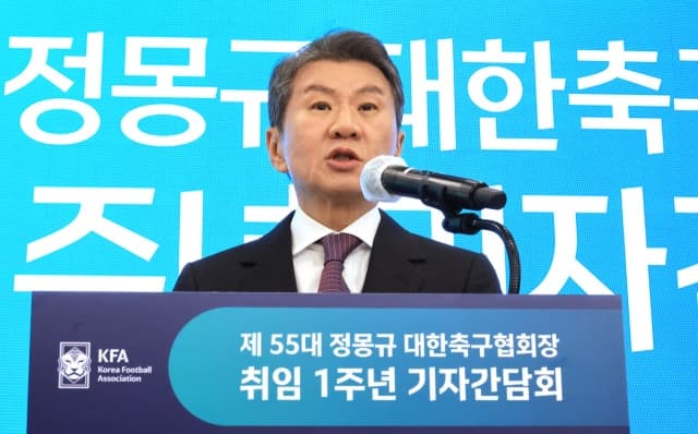 검찰, '공시자료 허위 제출' 정몽규 회장 벌금 1.5억 약식 기소