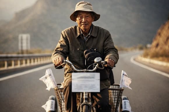 "아들·며느리·손자·아내 모두 잃고 30년째 길 위에…" 90세 노인, 가족 잃은 슬픔 피해 30년 자전거 횡단