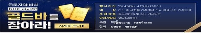 한국거래소, 삼성·키움증권과 "KRX금시장 골드바를 잡아라" 이벤트 개최