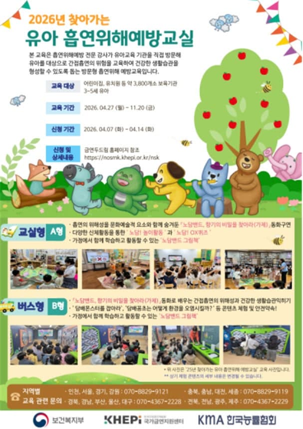 "유아 흡연예방 교육 확대"…어린이집·유치원 3800곳 찾아간다