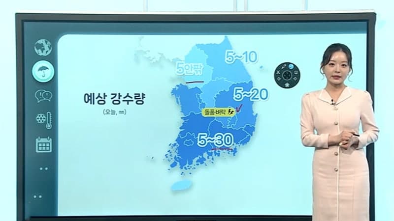 오늘 전국 돌풍·벼락 동반 황사비…비 내린 뒤 '서늘'
