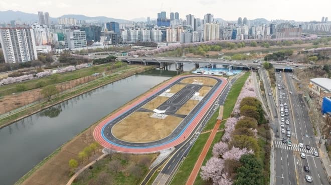 양천구 안양천 목동인라인장, '육상·인라인 복합트랙'으로 재탄생