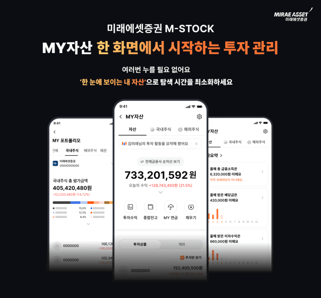 미래에셋증권, 'MY자산' 서비스 전면 개편…"M-STOCK 3.0 개막"