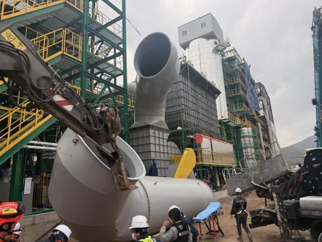 경주 폐기물 처리시설서 배관 설치 중 작업자 3명 추락 중경상