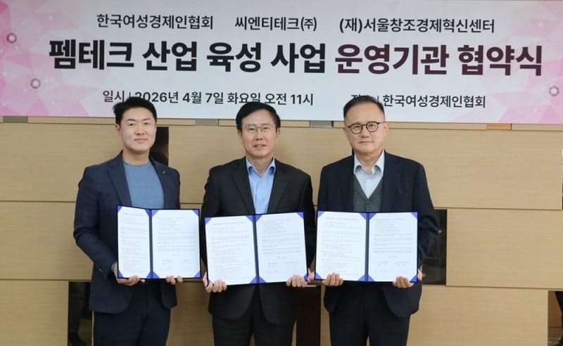 여경협, 씨엔티테크·서울창조경제혁신센터와 '펨테크 산업 육성' 맞손