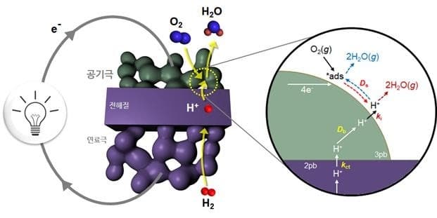 KIST, 차세대 수소 연료전지 '블랙박스' 열어... 연료전지 효율 떨어뜨리는 원인 30년 만에 찾았다