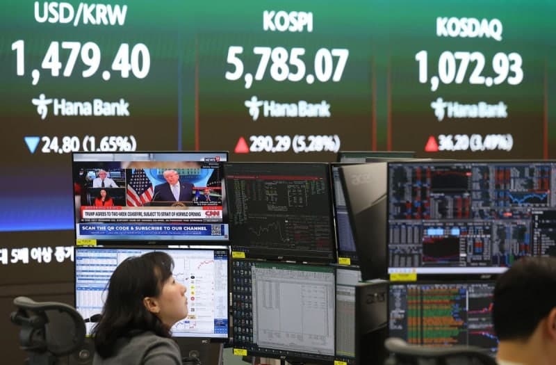 미·이란 휴전에 원·달러 환율 33.6원 '뚝'…한 달 만 최저