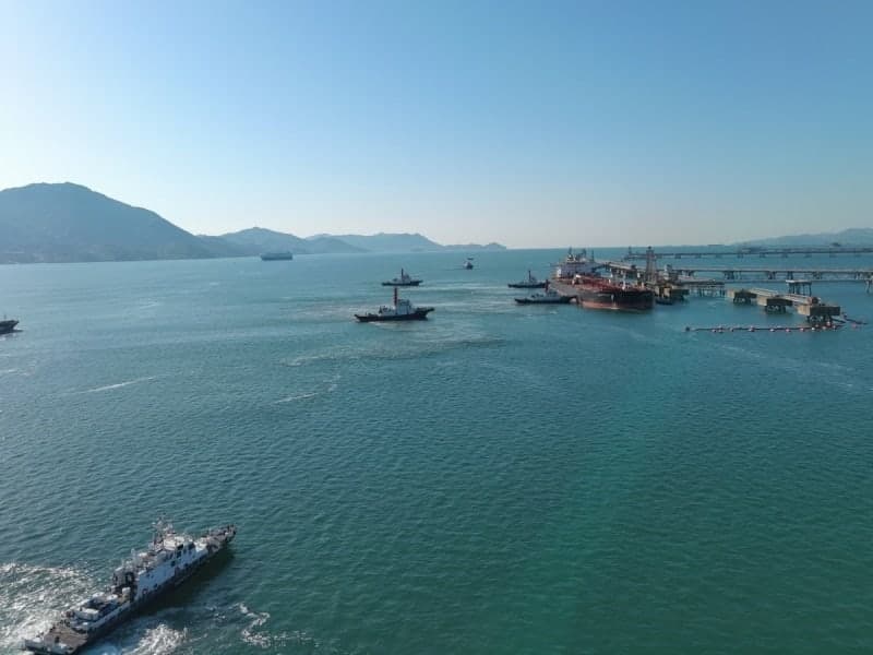 '가뭄에 단비' 러시아산 원유 100만 배럴, GS칼텍스 부두 입항