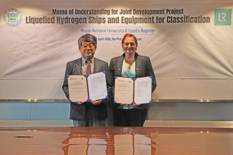 부산대 수소선박기술센터-영국 로이드선급, '액화수소 운반선' 국제인증 표준 만든다