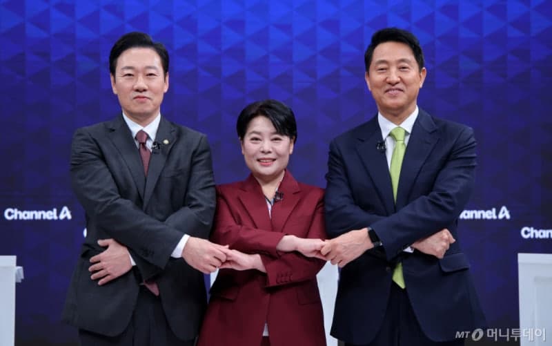 오세훈·윤희숙 "절윤" 박수민 "갈등 풀자" 국민의힘 서울시장 후보 3인 "확장 노선" 공감