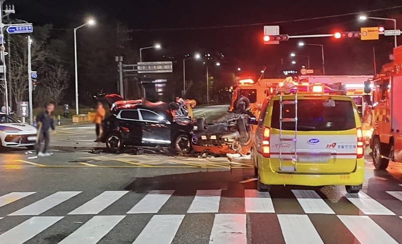 부산 기장서 음주운전 20대, 3중 추돌 사고…60대 여성 중상