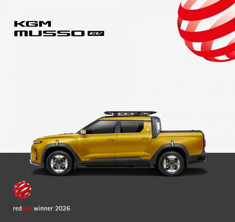 KGM 무쏘 EV, '레드닷 디자인 어워드 2026' 본상 수상