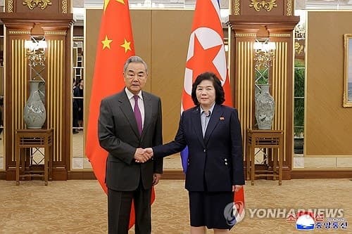 '방북' 中왕이, 평양 중국군 묘역 참배…“전승의 근거지”