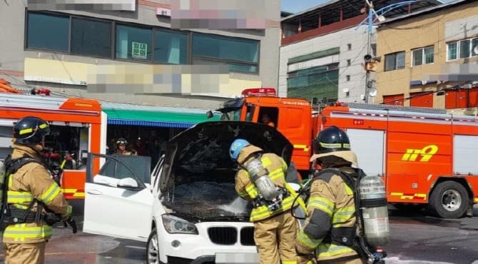 단양 중앙고속도로서 승용차 화재…번진 산불 주불 진화