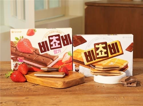 오리온, '비쵸비 딸기' 정식 출시…생산 라인 증설로 2배 확대