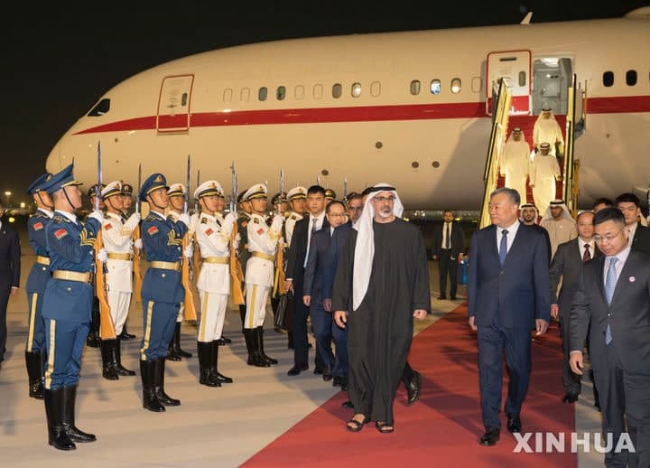 UAE 왕세자 방중…중국, 중동 불안 속 걸프국과 협력 확대 모색